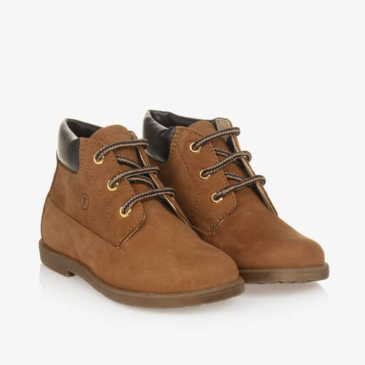 Falcotto by Naturino-بوت كاحل أولاد جلد شامواه لون بني | Childrensalon Outlet