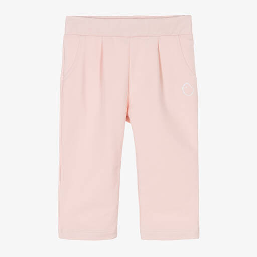 Falcotto by Naturino-Girls Pink Cotton Jersey Trousers | Childrensalon Outlet