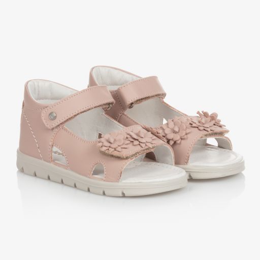 Falcotto by Naturino-Girls Pink Leather Sandals | Childrensalon Outlet