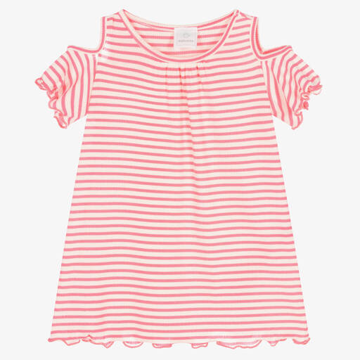 Falcotto by Naturino-Girls Pink & White Striped Jersey Dress | Childrensalon Outlet