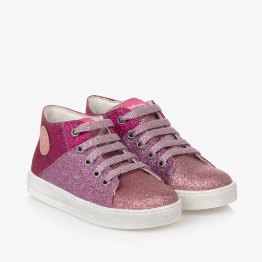 Falcotto by Naturino-Girls Sparkling Pink Trainers | Childrensalon Outlet