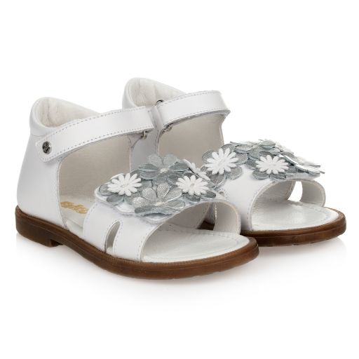 Falcotto by Naturino-Girls White Leather Sandals | Childrensalon Outlet