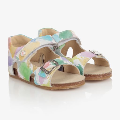 Falcotto by Naturino-Разноцветные кожаные сандалии | Childrensalon Outlet