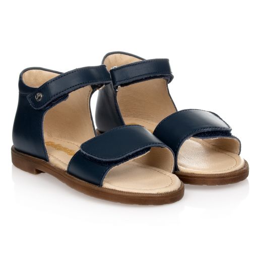 Falcotto by Naturino-Navy Blue Leather Sandals | Childrensalon Outlet