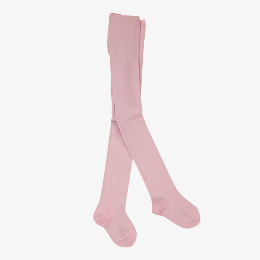 Falke-Baby Girls Pink Cotton Tights | Childrensalon Outlet