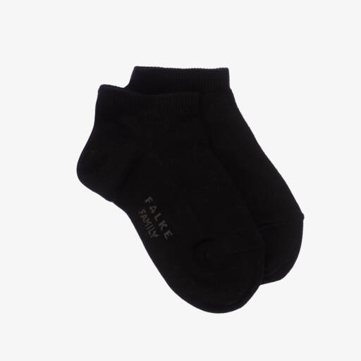 Falke-Black Cotton Low Ankle Socks | Childrensalon Outlet