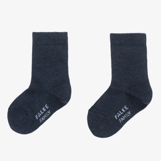 Falke-Blue Marl Cotton Ankle Socks | Childrensalon Outlet