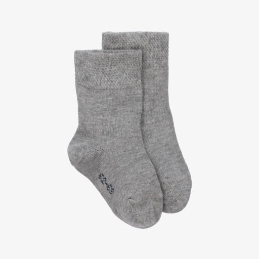 Falke-جوارب صوفية ناعمة رمادية للأولاد | Childrensalon Outlet