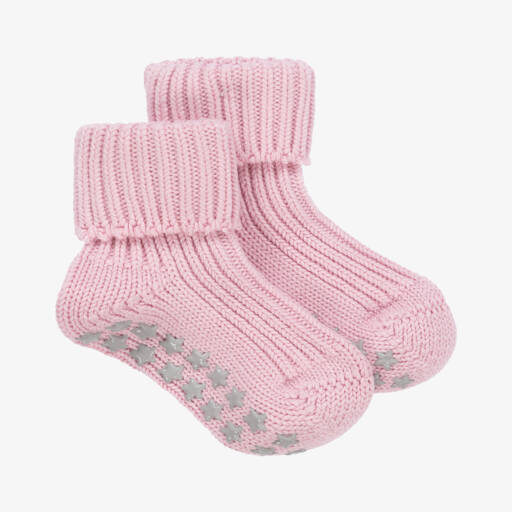 Falke-Girls Pink Cozy Cotton Slipper Socks | Childrensalon Outlet