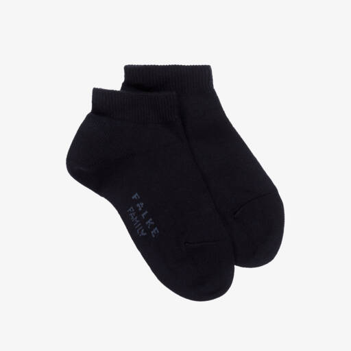 Falke-Navy Blue Cotton Low Ankle Socks | Childrensalon Outlet