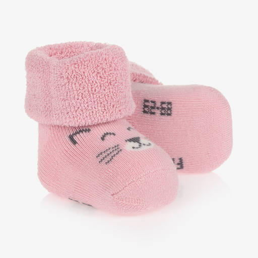 Falke-Pink Cotton Baby Socks | Childrensalon Outlet
