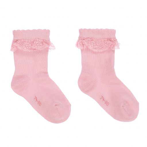 Falke-Розовые носки с кружевной отделкой | Childrensalon Outlet