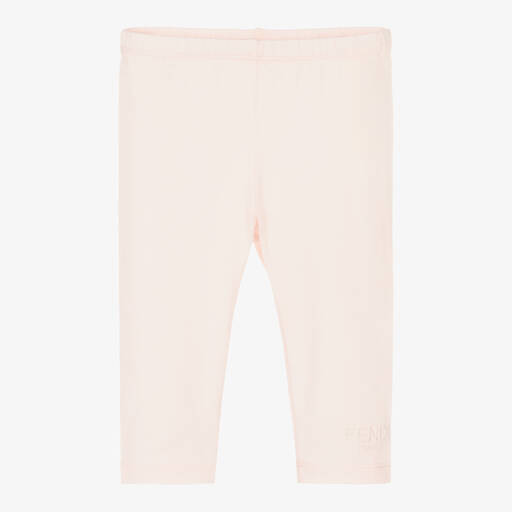 Fendi-Baby Girls Pink Leggings | Childrensalon Outlet