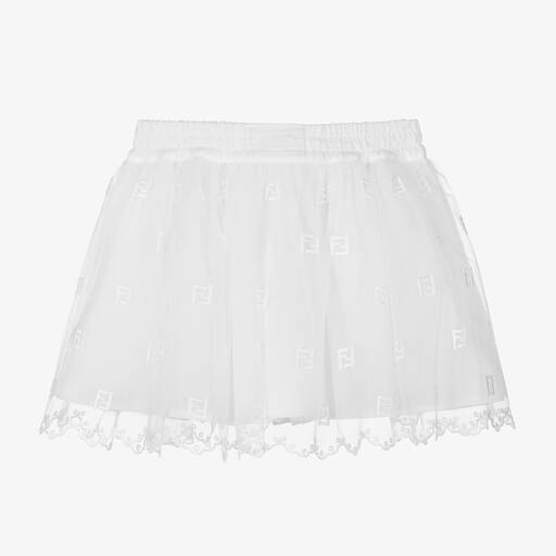 Fendi-تنورة تول لون أبيض للمولودات | Childrensalon Outlet