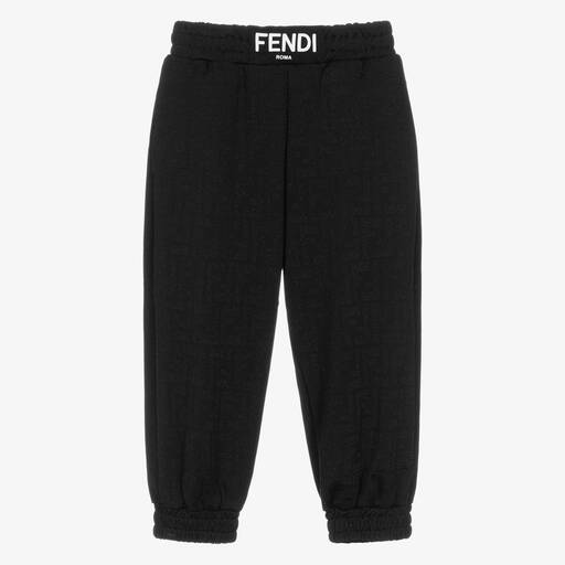 Fendi-Black FF Logo Joggers | Childrensalon Outlet