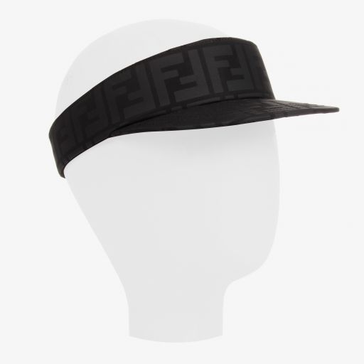 Fendi-Black FF Logo Sun Visor | Childrensalon Outlet