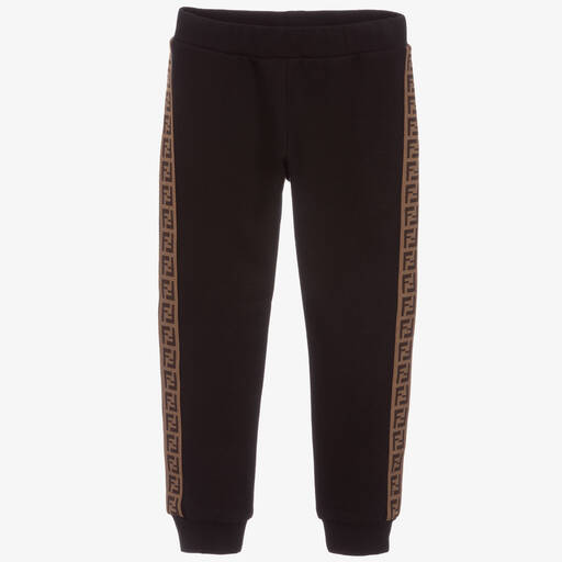 Fendi-Black FF Tape Joggers | Childrensalon Outlet