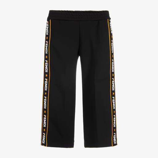 Fendi Mania-Black Jersey Trousers  | Childrensalon Outlet