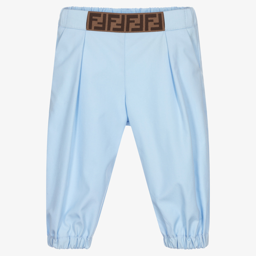 Fendi-Blaue Baumwollhose für Babys | Childrensalon Outlet