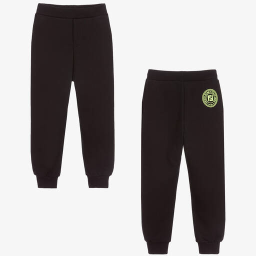 Fendi-Boys Black Cotton Joggers | Childrensalon Outlet