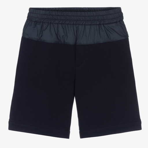 Fendi-Boys Navy Blue Jersey Shorts | Childrensalon Outlet