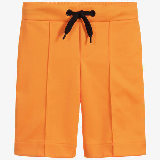 Fendi-Boys Orange FF Logo Shorts | Childrensalon Outlet