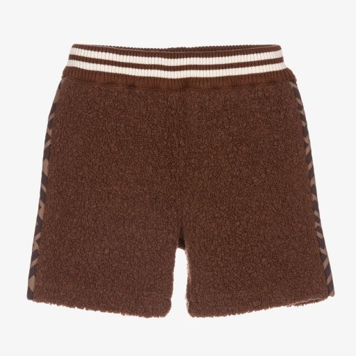 Fendi-Braune Bouclé-Wollshorts | Childrensalon Outlet