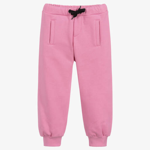 Fendi-Girls Pink Cotton Logo Joggers | Childrensalon Outlet