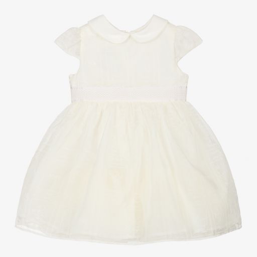 Fendi-Ensemble robe ivoire en organza de soie | Childrensalon Outlet