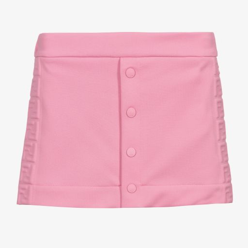 Fendi-Pink Jersey Logo Skirt | Childrensalon Outlet