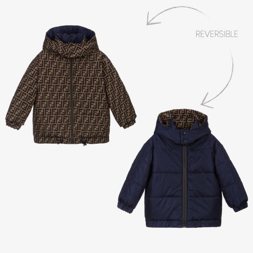 Fendi-Двусторонняя куртка-пуховик | Childrensalon Outlet