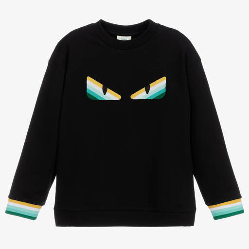 Fendi-Sweat noir à logo Ado | Childrensalon Outlet