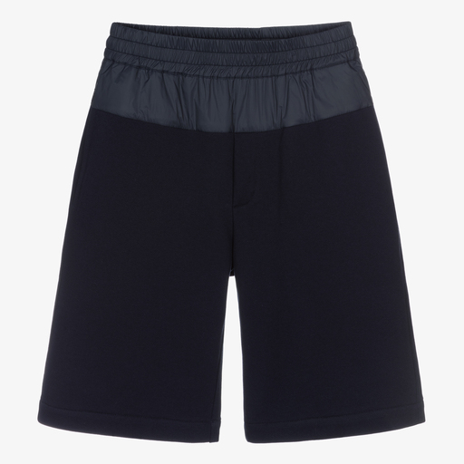 Fendi-Teen Navy Blue Jersey Shorts | Childrensalon Outlet