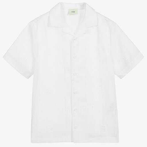 Fendi-Chemise blanche FF Ado | Childrensalon Outlet