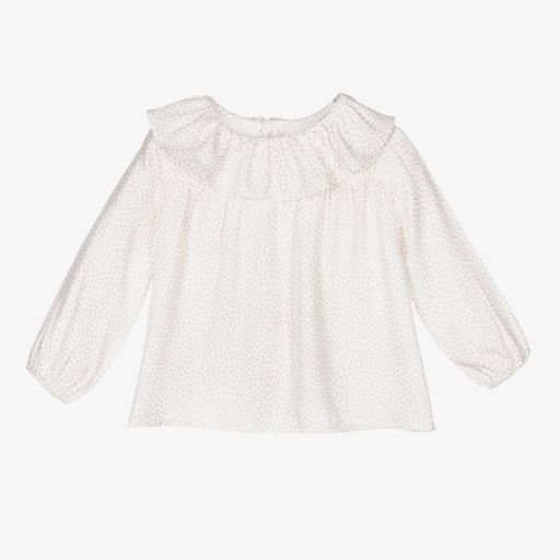 Fina Ejerique-Baby Girls Ivory Cotton Blouse | Childrensalon Outlet
