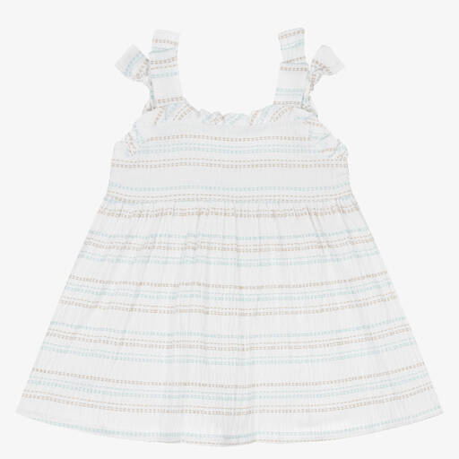 Fina Ejerique-Baby Girls White Cotton Dress | Childrensalon Outlet