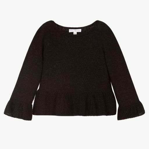 Fina Ejerique-Black Viscose Baby Sweater | Childrensalon Outlet