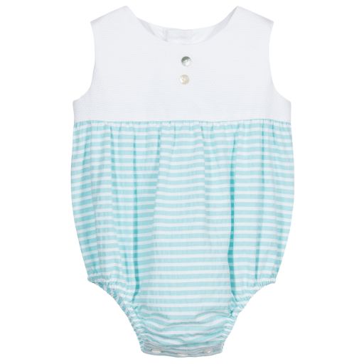 Fina Ejerique-Blue & White Cotton Shortie | Childrensalon Outlet