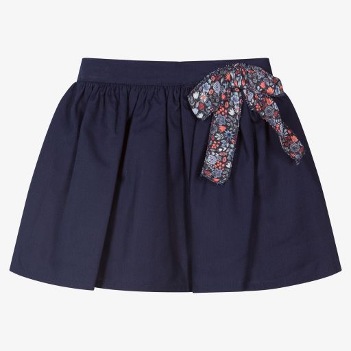 Fina Ejerique-Girls Blue Viscose Skirt | Childrensalon Outlet