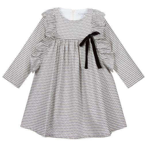 Fina Ejerique-Girls Grey Viscose Dress | Childrensalon Outlet