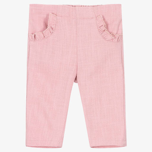 Fina Ejerique-Girls Pink Twill Trousers | Childrensalon Outlet