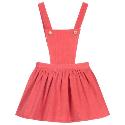 Fina Ejerique-Girls Red Corduroy Dress | Childrensalon Outlet