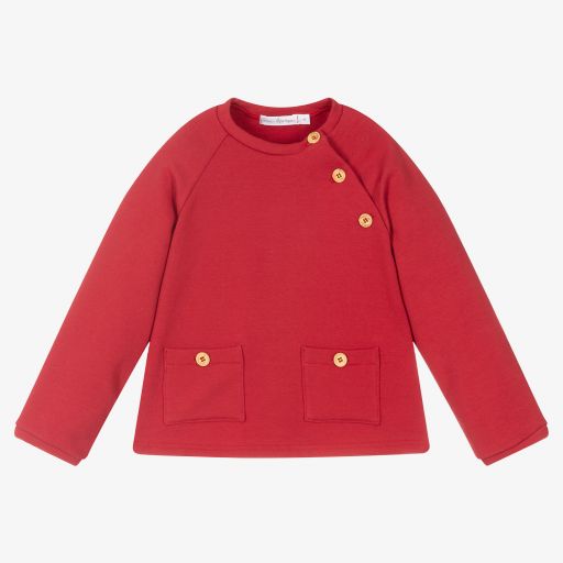 Fina Ejerique-Girls Red CottonTop | Childrensalon Outlet