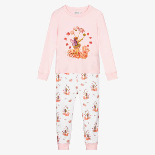 Flower Fairies™ by Childrensalon-Кремовая и розовая хлопковая пижама для девочек | Childrensalon Outlet