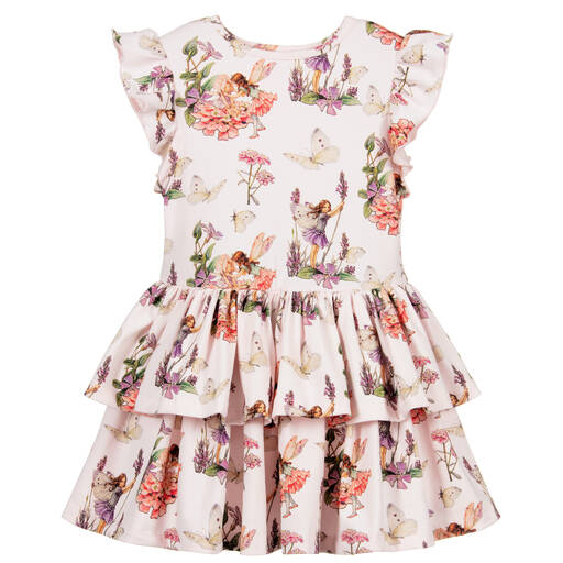 Flower Fairies™ by Childrensalon-Розовое платье из хлопкового джерси | Childrensalon Outlet