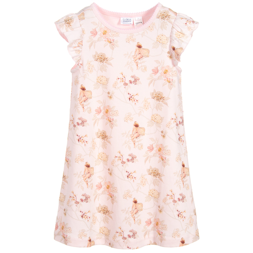 Flower Fairies™ by Childrensalon-Girls Pink Cotton Nightdress | Childrensalon Outlet