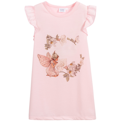 Flower Fairies™ by Childrensalon-Girls Pink Jersey Nightdress | Childrensalon Outlet