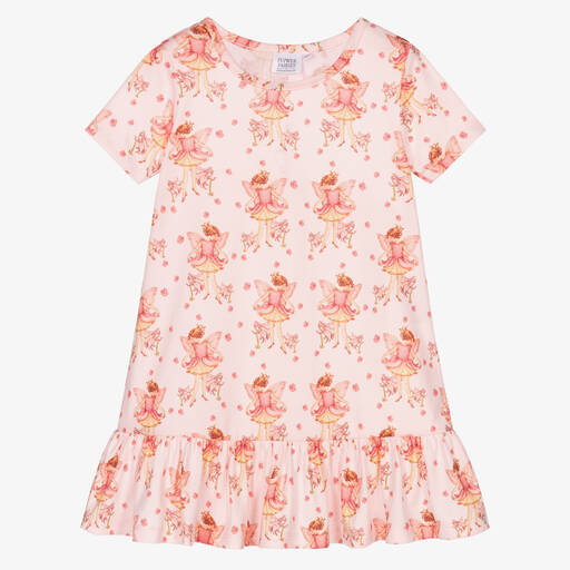 Flower Fairies™ by Childrensalon-قميص نوم لون زهري بطبعة ورود للبنات | Childrensalon Outlet