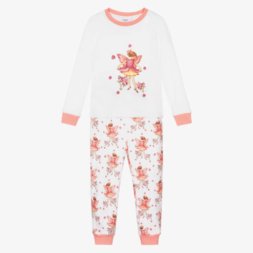 Flower Fairies™ by Childrensalon-طقم نوم ناعم أبيض للبنات | Childrensalon Outlet
