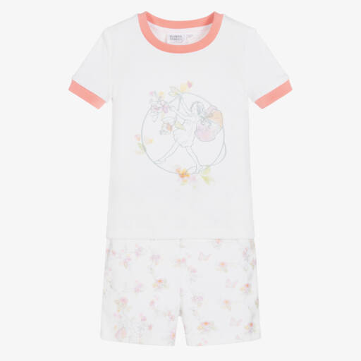 Flower Fairies™ by Childrensalon-Girls White Cotton Pyjama Set | Childrensalon Outlet